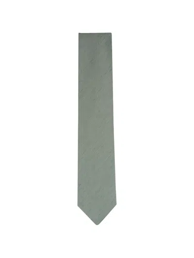 Eton Pointed Tie In Green