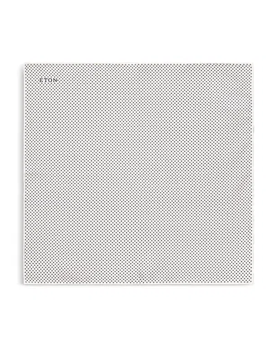 Eton Polka Dot Silk Pocket Square In Natural