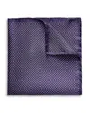 Eton Polka Dot Silk Pocket Square In Purple