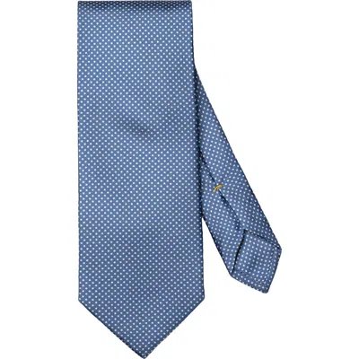 Eton Polka Dot Silk Tie In Blue