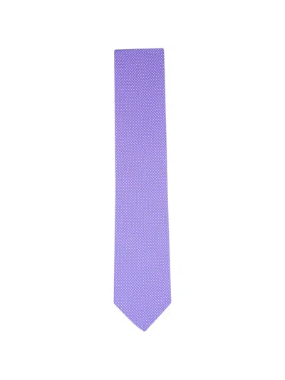 Eton Polka Dot Tie In Purple