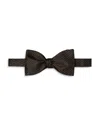 Eton Pre Tied Semi Solid Silk Bowtie In Black