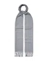 Eton Prince Of Wales Merino Wool Scarf In Gray
