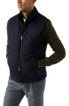 Eton Quilted Wool Vest In Blue