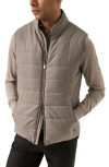 Eton Quilted Wool Vest In Neutral
