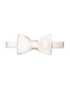 Eton Black Silk Satin Ready-tied Bow Tie In Brown