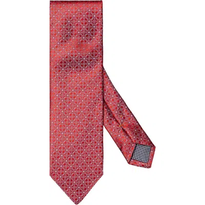 ETON ETON RED FLORAL JACQUARD SILK TIE