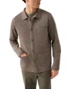 Eton Merino Wool Milano Knit Overshirt In Sand