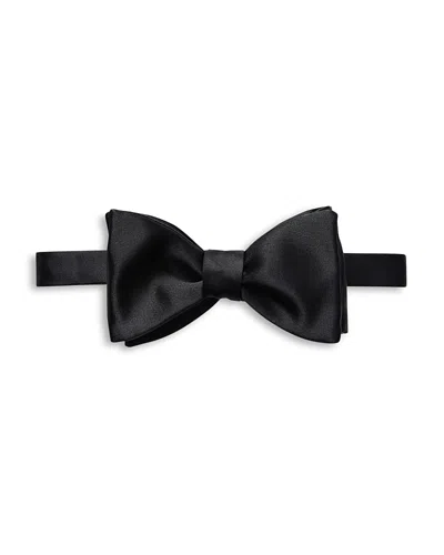 Eton Satin Self Tied Bow Tie In Black
