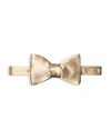 Eton Black Silk Satin Ready-tied Bow Tie In Light Beige