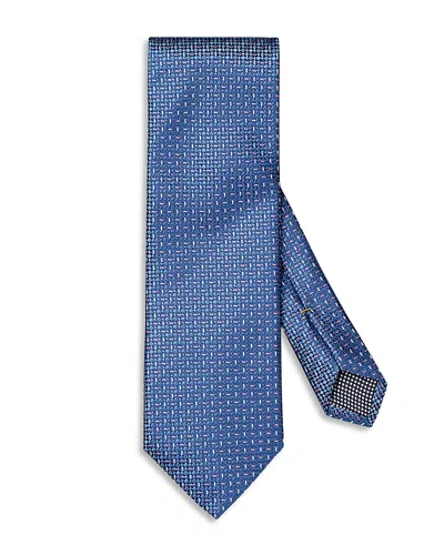 Eton Semi Solid Silk Tie In Medium Blue