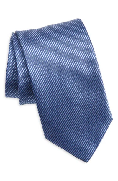 Eton Semisolid Silk Tie In Blue