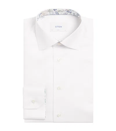 Eton Signature Twill Contrast Shirt In White