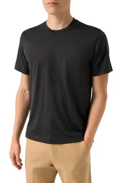Eton Silk & Cotton T-shirt In Black