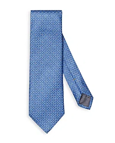 Eton Silk Floral Classic Tie In Blue