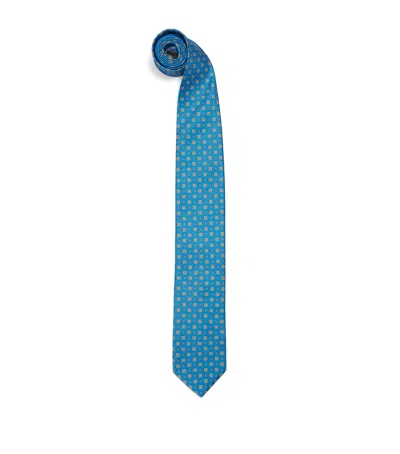 Eton Silk Jacquard Tie In Blue