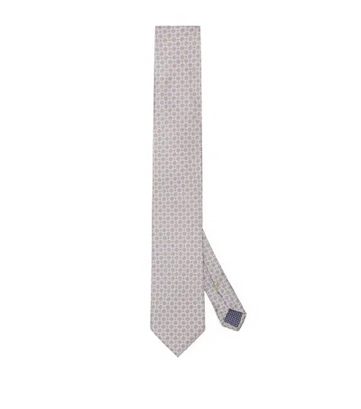 Eton Silk Medallion Tie In Sand