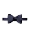 Eton Black Silk Satin Ready-tied Bow Tie In Dark Blue
