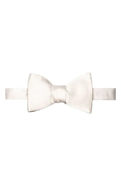 Eton Silk Satin Bow Tie In Natural