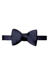 Eton Silk Satin Self Tie Bow Tie In Dark Blue
