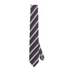 Eton Silk Stripe Tie In Red