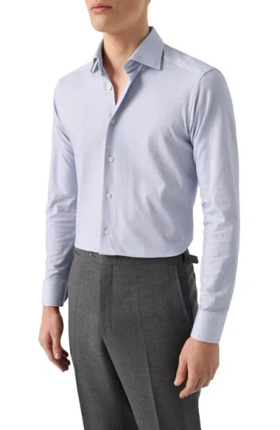 Eton Slim Fit 4flex Fit Stretch Jersey Dress Shirt In Blue