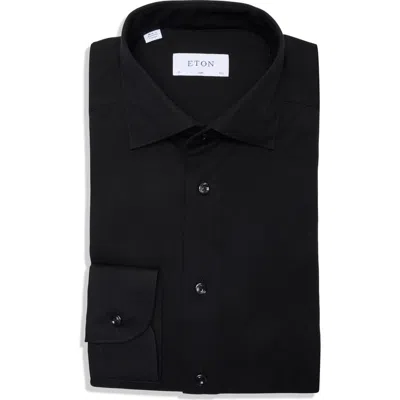 Eton Slim Fit 4-flex Stretch Dress Shirt In Black