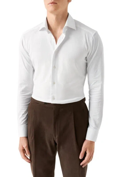 Eton Slim Fit 4flex Stretch Jersey Dress Shirt In White