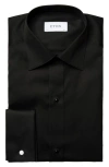 Eton Slim Fit Cotton Twill Dress Shirt In Black