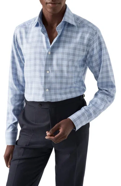 Eton Printed Slim Fit Dress Shirt In Light Pastel Blue
