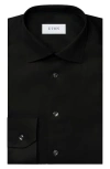 Eton Slim Fit Cotton Twill Dress Shirt In Black