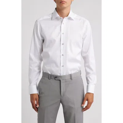 Eton Slim Fit Cotton Twill Dress Shirt In White