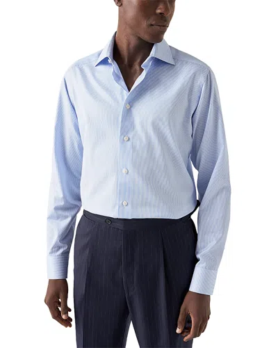Eton Slim Fit Fine Striped Twill Shirt In Light Pastel