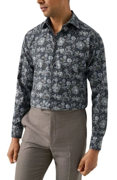 Eton Slim Fit Floral Cotton Dress Shirt In Multi