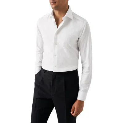 Eton Jacquard Slim Fit Dress Shirt In White
