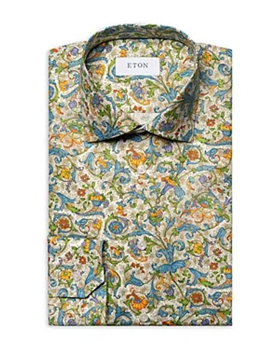 Eton Slim Fit Floral Print Shirt In Multi