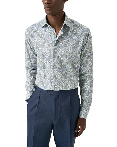 Eton Slim Fit Floral Twill Dress Shirt In Multi