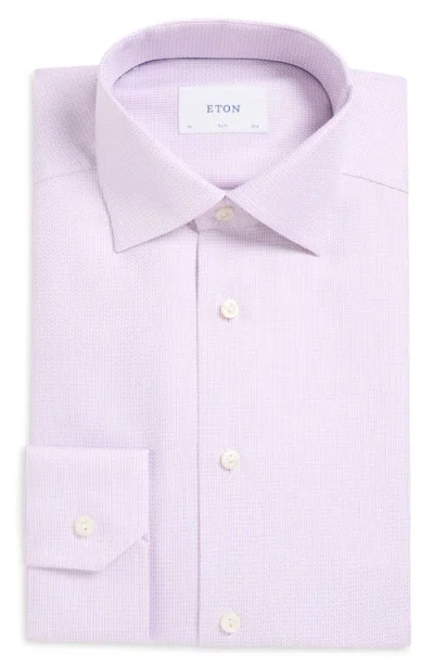 Eton Slim Fit Herringbone Dresss Shirt In Pink