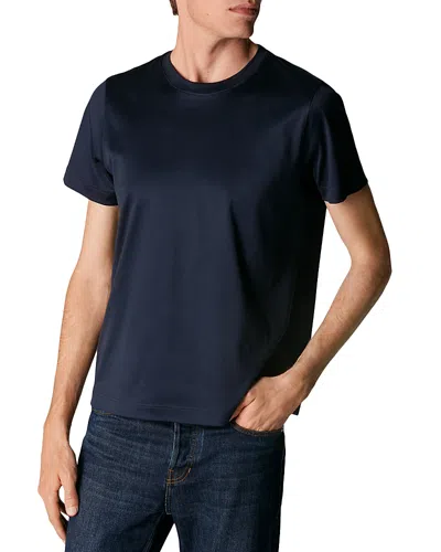 Eton Slim Fit Jersey Tee In Navy