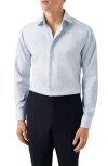 Eton Slim Fit Microcheck Cotton Dress Shirt In Blue