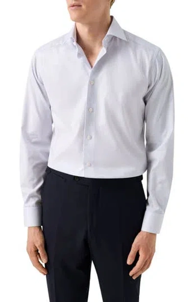 Eton Slim Fit Microcheck Cotton Dress Shirt In Blue