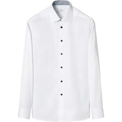 Eton Slim Fit Signature Twill Button-up Shirt In Yellow