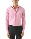 Eton Slim Fit Solid 4flex Stretch Dress Shirt In Medium Pink