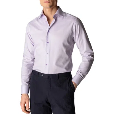 Eton Slim Fit Solid Dress Shirt In Purple