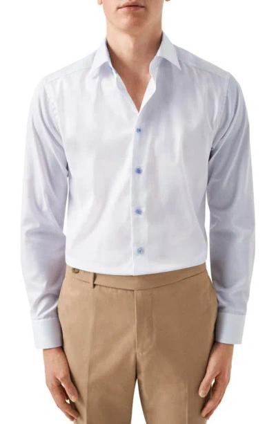 Eton Slim Fit Solid Organic Cotton Dress Shirt In Natural