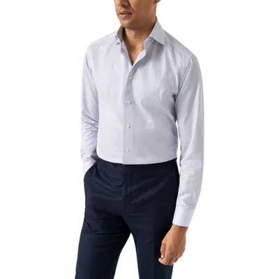 Eton Slim Fit Stripe Cotton Dress Shirt In Blue