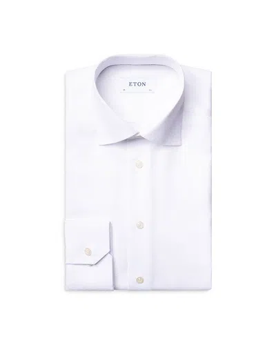 Eton Slim Fit Textured Dress Shirt In White