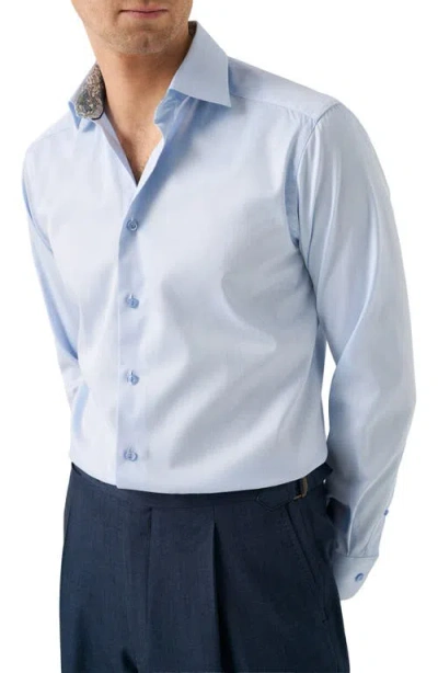 Eton Slim Fit Twill Dress Shirt In Blue