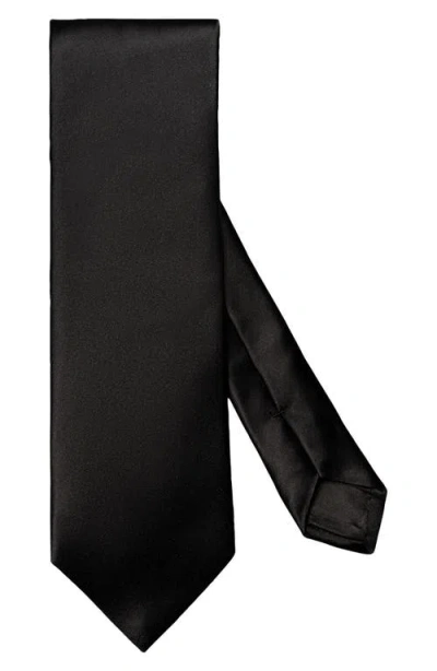 ETON ETON SOLID BLACK SILK TIE