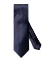 Eton Solid Satin Silk Tie In Navy